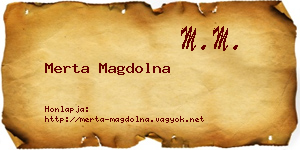 Merta Magdolna névjegykártya
